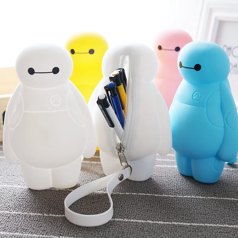 

Pencilcase BayMax South Korea stationery cute kawaii Korean students pencilcase for girl Silicone Pencil Case school supplies