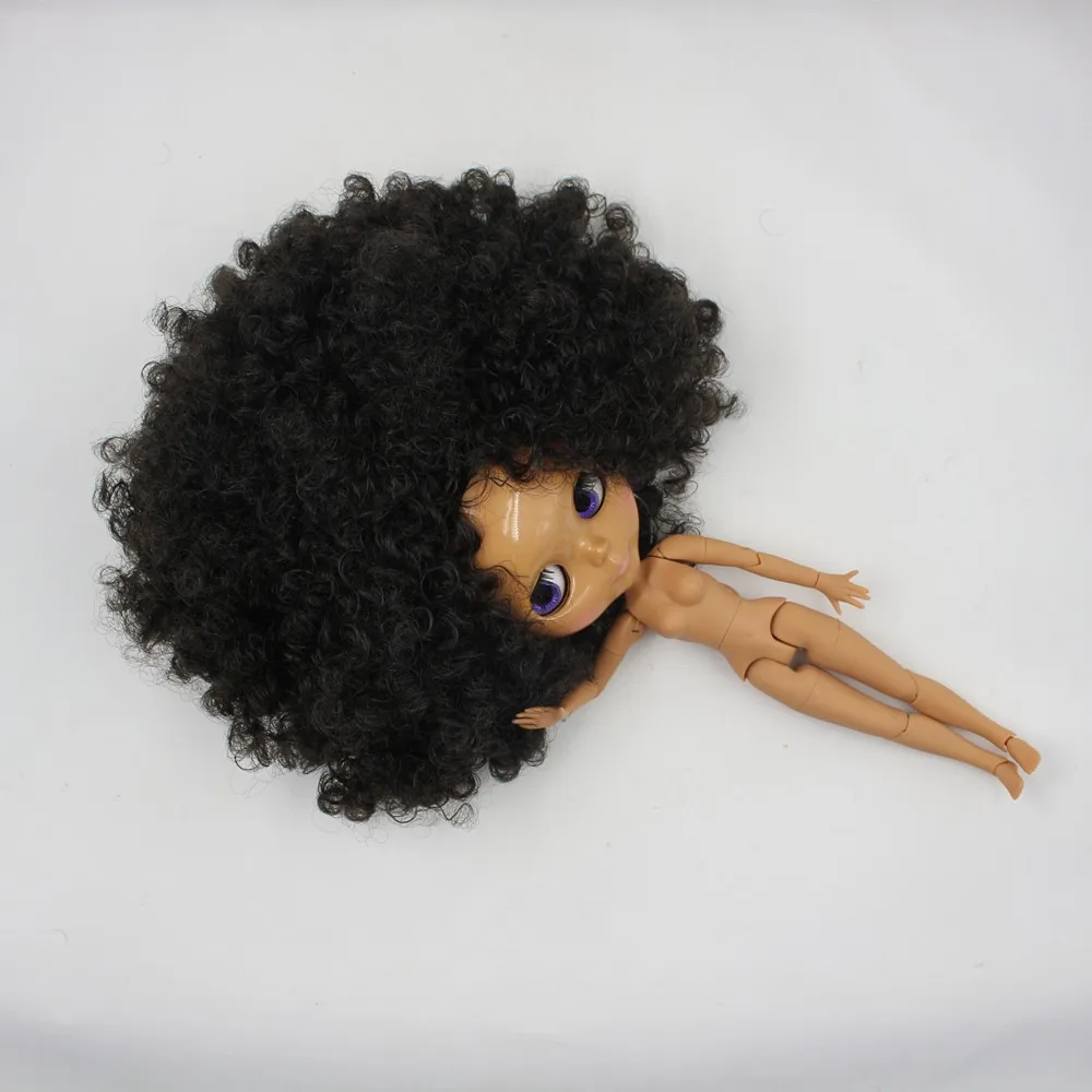 Neo Blythe Doll with Black Hair, Dark Skin, Shiny Cute Face & Factory Jointed Body 4