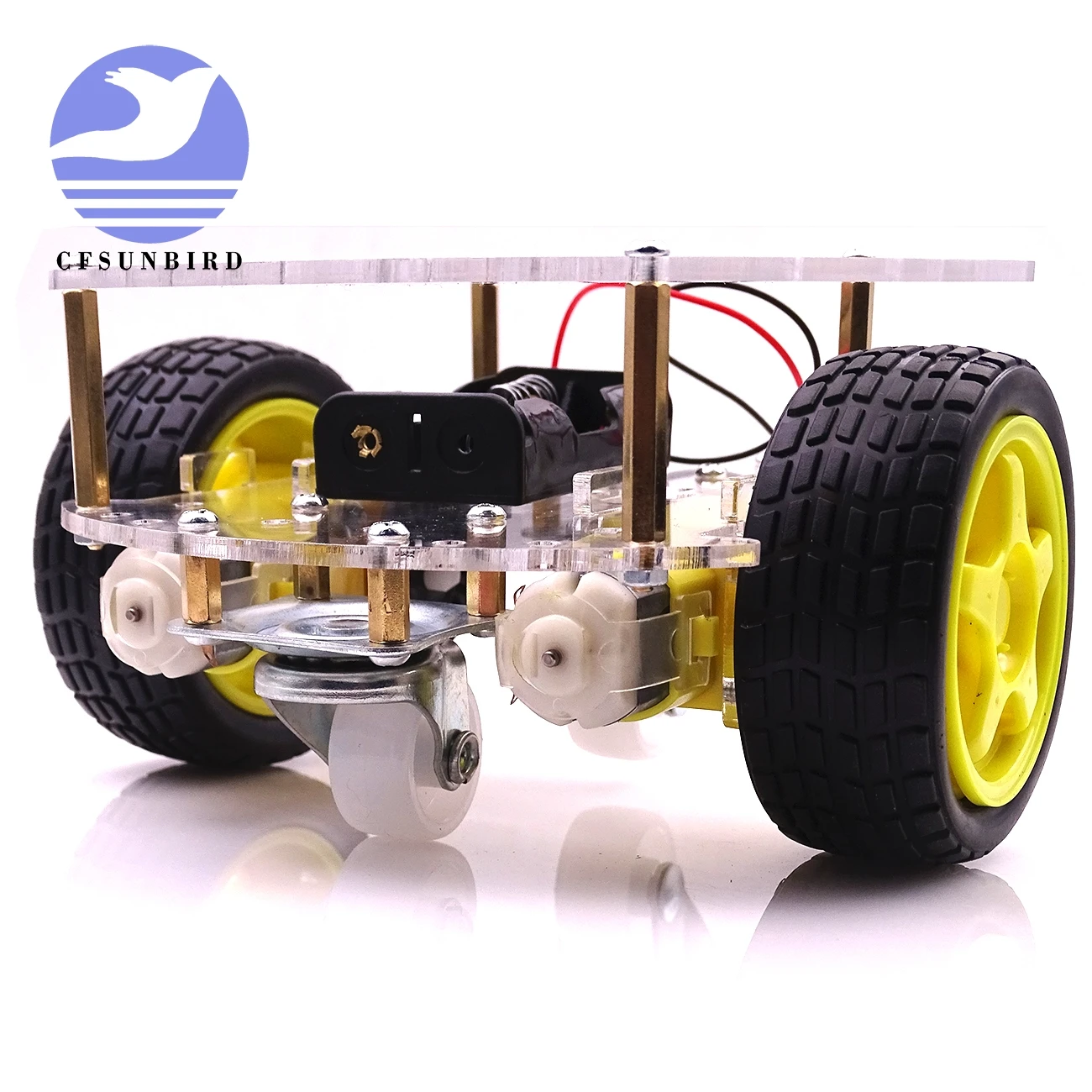 CFsunbird 1 комплект 2WD мини-круглый двухуровневый умный робот автомобильный шасси