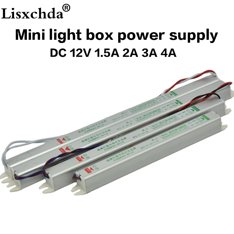 

Slim LED Driver 1.5A 2A 3A 4A 36W 48W Switching Power Supply 220V to 12V AC DC Adapter Transformer for LED Strip Light Box Sign