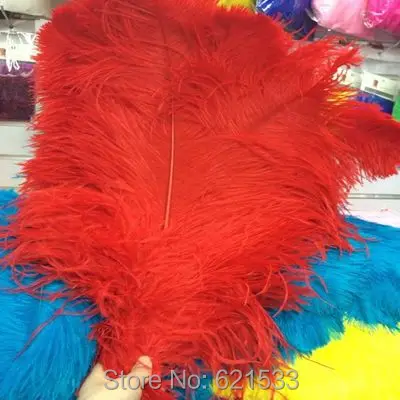 

Wholesale 50pcs RED Natural OSTRICH FEATHERS 14-16Inches/35-40cm use wedding freeshipping