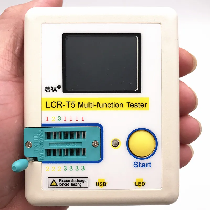 

Free shipping, LCR-T5 graphical multi-function tester capacitor + inductance + resistor + SCR + transistor diode + mos