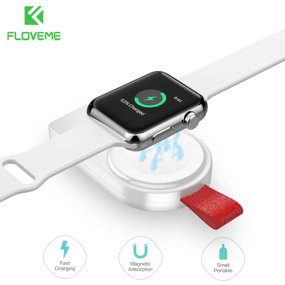 Беспроводное зарядное устройство FLOVEME для Apple Watch 4 портативное магнитное USB 3 2