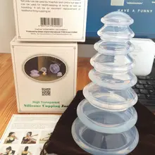 Запатентованная высококачественная прозрачная силиконовая баночка, китайский баночный стакан, всасывающее устройство, 4 чашки, Набор вакуумных баночек, массажный