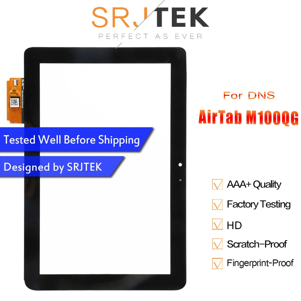 SRJTEK 10 1 Оригинальный сенсорный экран для DNS AirTab M100QG дигитайзер сенсор стеклянная