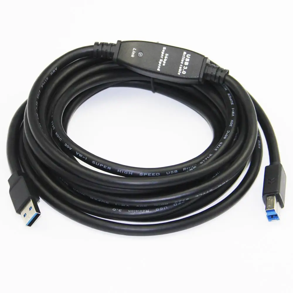 Lballist USB 3,0 кабель для принтера встроенный ic чипсет USB 3,0 тип A штекер USB 3,0 Тип B Мужской фольги Плетеный экранированный 5 м 10 м