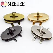 2Pcs Oval Egg Metal Turn Lock Snap for Handbag Women Bag Twist Lock Clasps Closure DIY Metal Buckle Hardware Accessories osmond fashion women butterfly tone handbag bag accessories purse twist turn lock snap clasps closure for bag diy buckle