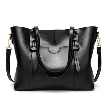 

Moxi Fashion Large Capacity Causal Shoulder Bags For Women Leather Purse Handbags Retro Large Womens Shopper Tote