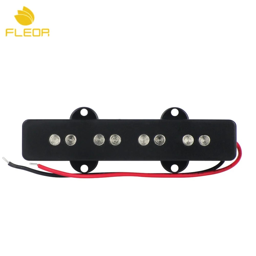 FLEOR Black Bass Pickup 4 струны открытый стиль керамический магнит для джаза JB бас гитары аксессуары, шеи или Моста Пикап выбрать