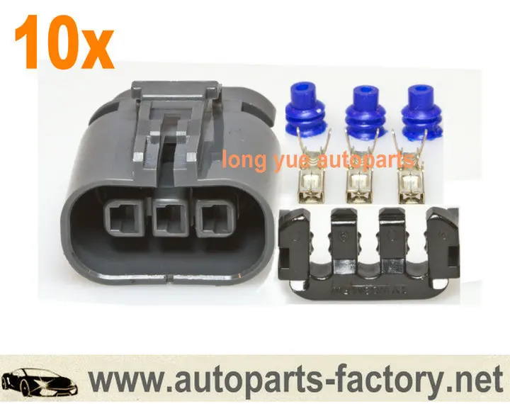 

longyue 10pcs 3-way R32 RB20/25, R33 S1 RB25 and RB26 Throttle Position Sensor TPS Connector
