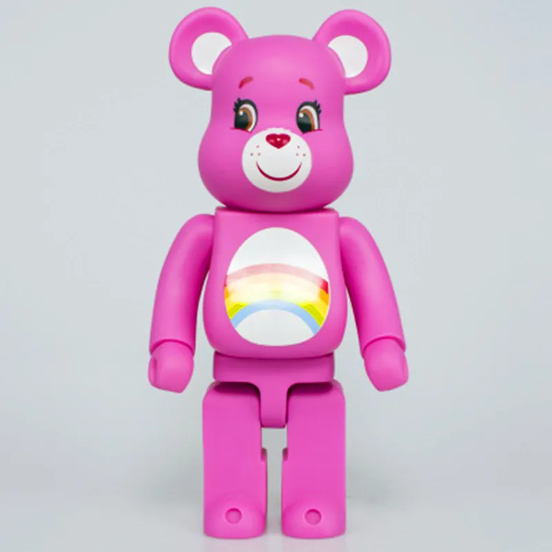 

400% 28CM Bearbrick Cute Bears Be@rbrick Rainbow Rain Pattern DIY Graffiti Action Figure Gloomy Bear Collectible Model Toy F124