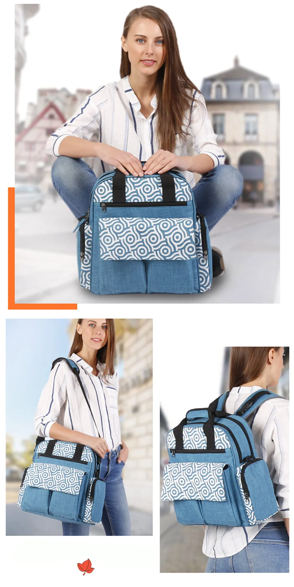 Diaper Bags Large Capacity Backpack Travel Diaper Organizer Bag (11)