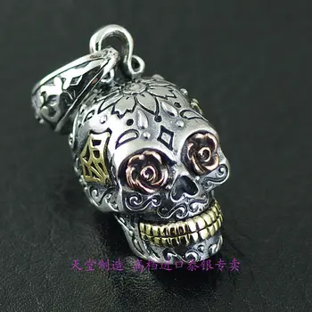 

Thailand imports, GV new three-dimensional skull Silver Pendant