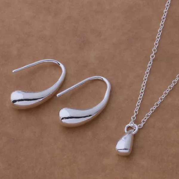 

AS092 Hot Silver Plated Set, Lovely Free Shipping Jewelry Sets Earring 172 + Necklace 681 /dmkamdra bgeajxla