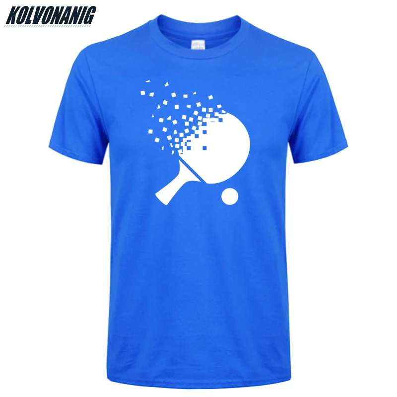 Bao Blue 01 Летняя уличная Мужская хлопковая футболка с круглым вырезом и коротким рукавом для фитнеса, Спортивная футболка с забавным принтом для настольного тенниса, мужские футболки размера плюс - Цвет: Bao Blue 01