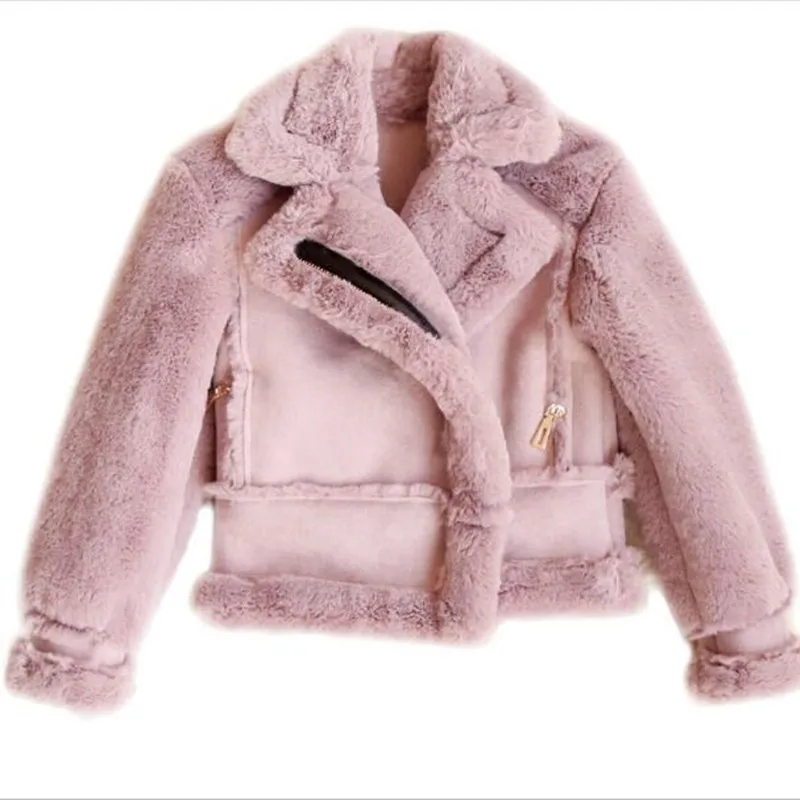 

kids luxury fur coats Brand New Little Girls Winter Coat thick Outerwear army green Jackets Cotton Padded outerwear QV27