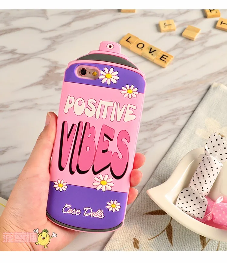 Yeuzoe Новый Postive Vibes бутылка репеллент спрей 3D Силиконовый чехол для iphone 6 защитный чехол для iphone 6s чехол Yeuzoe Новый Postive Vibes бутылка репеллент спрей 3D Силиконовый чехол для iphone 6 защитный чехол для iphone 6s чехол