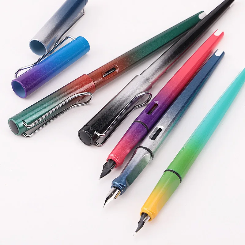 

High Quality Student Dual-use Fountain Pen Fashion Colorful Stainless Steel Fountain Pen School Office Stationery Supplies Gift