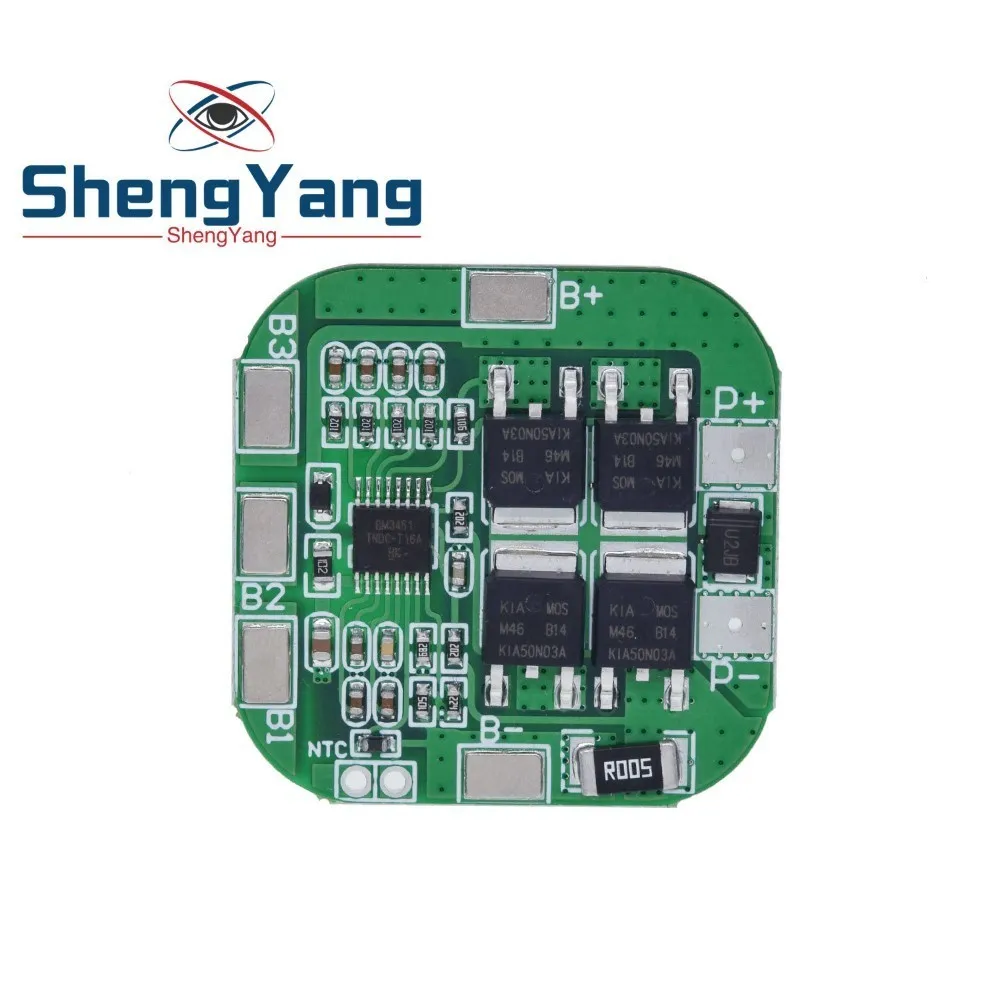 ShengYang 4S 14 8 в/16 в 20A пиковая плата защиты литий ионной батареи BMS PCM bms pcm для литиевой