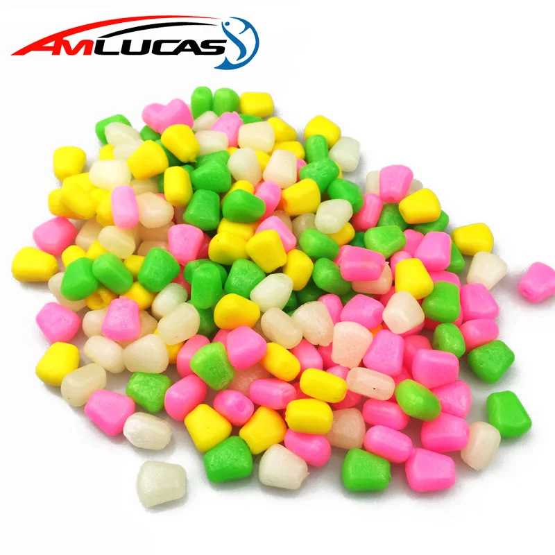 Amlucas 50 шт./лот мягкие приманки кукуруза с запахом кукурузы плавающие силиконовые