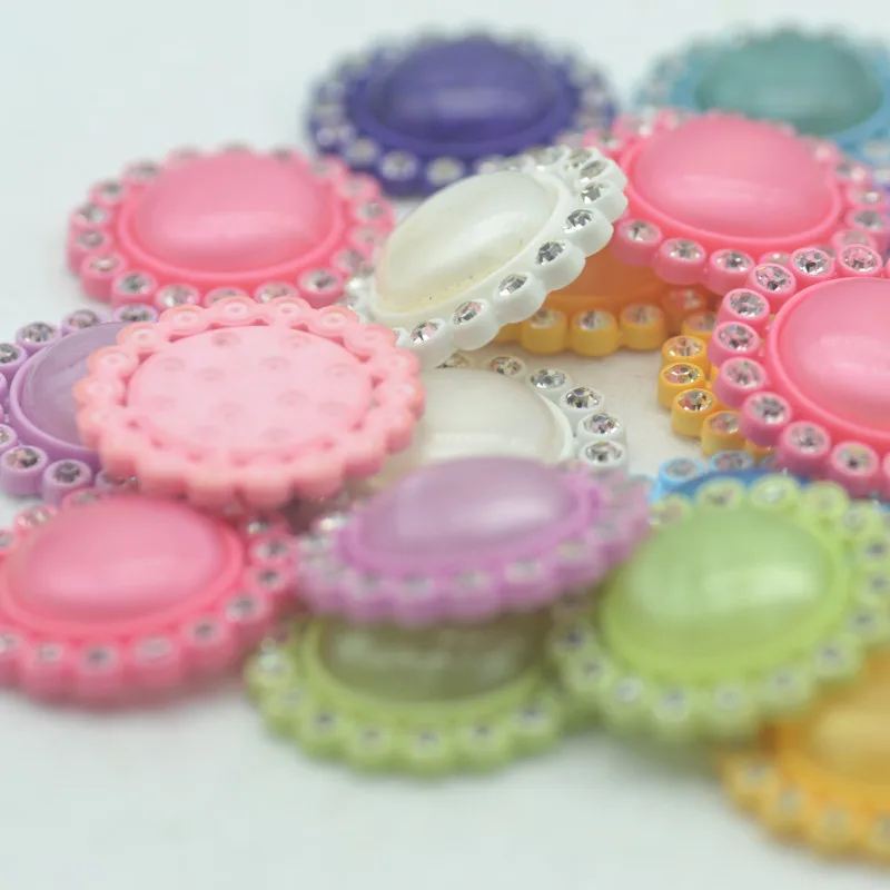 

Free Shipping 25mm Round Mixed Colors 50pcs/pack Cabochon Embelishment Parts
