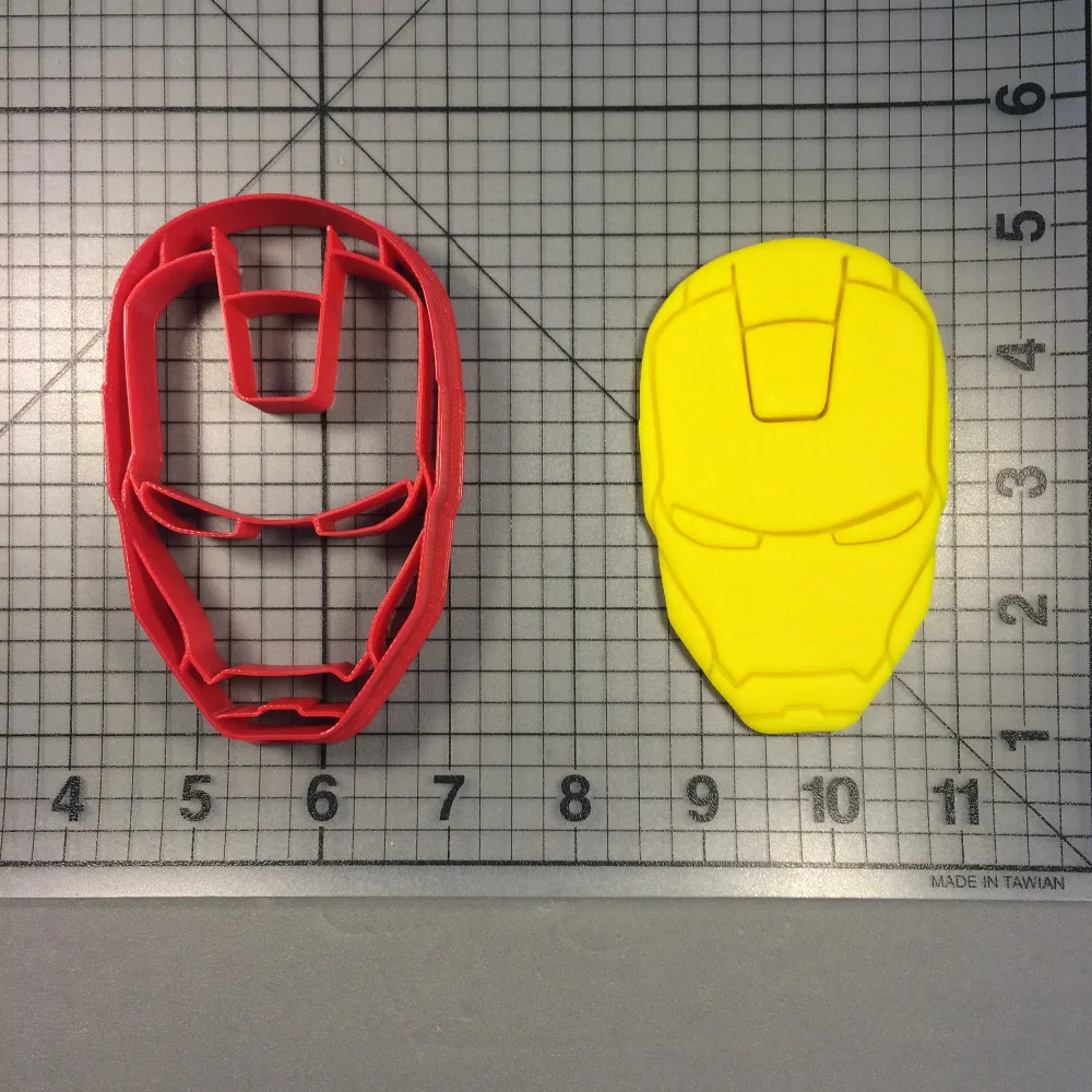 

Super hero Iron man Cookie Cutter set Fondant Cupcake Top Custom Made 3D Printed Cake Cake Decorating Tool Cookie Molds