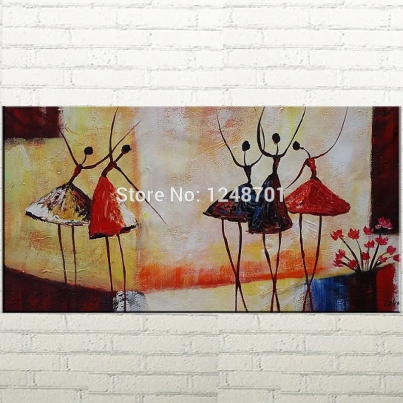 

Modern Abstract Ballet Dancer Canvas Art Impasto Texture Palette Knife OIL PAINTING handpainted