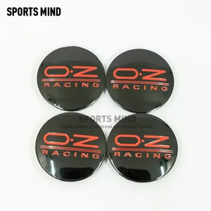 Image 2 - 20PCS/lot BLACK RED 62MM OZ Racing Car Wheel Center Caps Alloy Stylish Hard Wearing Replacement Dust Cover M595