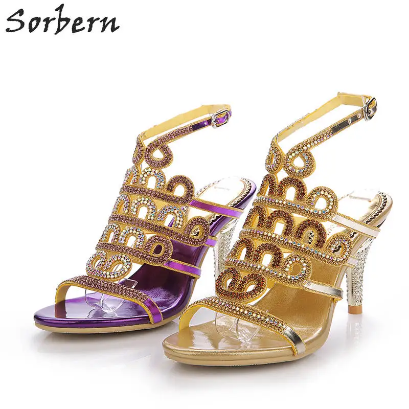 

Crystal Women Sandals 8CM Sandalias Mujer 2018 Rhinestone Bridal Wedding Shoes Fashion Party Shoes Zapatos Mujer Hot Sale