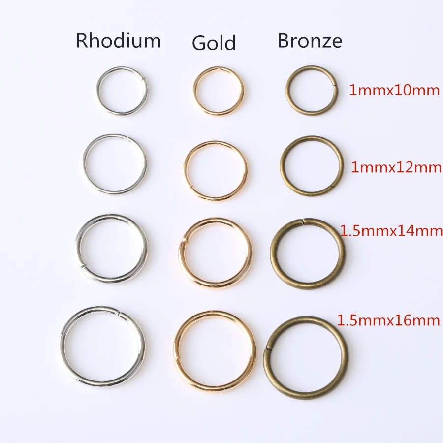 7mm 200 pcs Gold Plated Jump Rings Jewelry Findings Open Split Earring Necklace