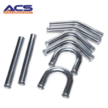 

Universal Polished 3'' Aluminum FMIC Intercooler Piping Kit DIY Piping 600mm Length