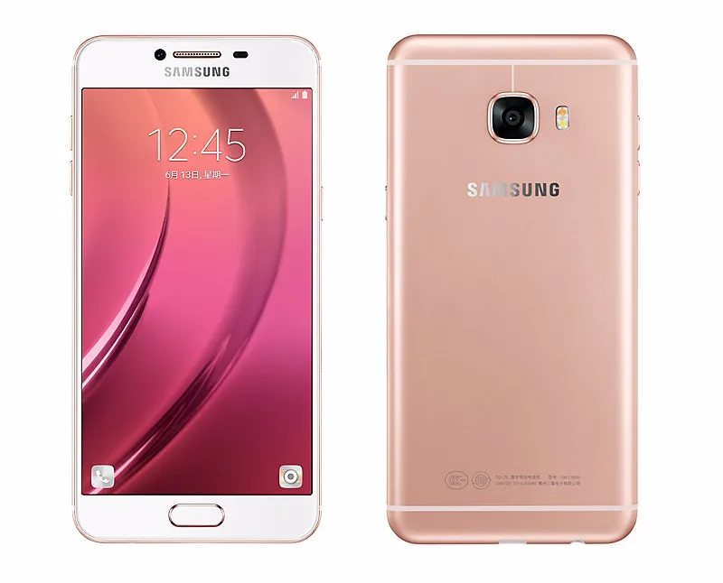 Samsung Galaxy C5/C5000 4G LTE мобильный телефон Super AMOLED 5,2 дюймов FHD экран Восьмиядерный Snapdragon 617 камера 16 МП