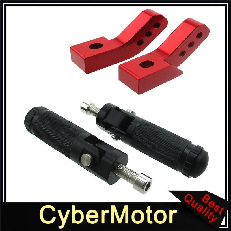 CNC Aluminum Ajustable FootPeg Foot Rest Extender Riser Bracket For Pit Dirt Bike Motorcycle