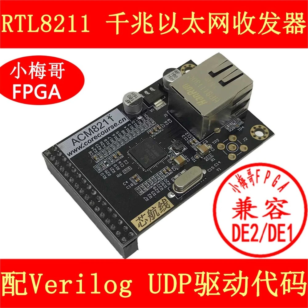 Fpga, Rtl8211 Gigabit Transceiver Module, Verilog Udp Driver