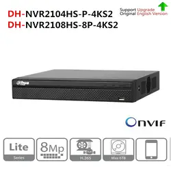 DH NVR2104HS-P-4KS2 NVR2108HS-8P-4KS2 4CH 8CH POE NVR 4 К Регистраторы Поддержка HDD 4/8CH POE для видеонаблюдения Системы комплект безопасности