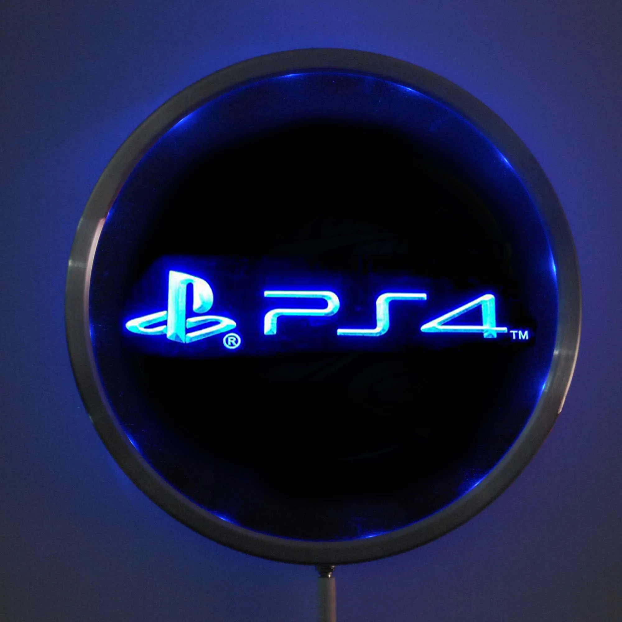 Rs e0174 PS4 Playstation четыре светодиодные неоновые круглые вывески 25 см/10 дюймов с