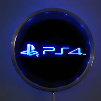 

rs-e0174 PS4 Playstation Four LED Neon Light Round Signss 25cm/ 10 Inch - Bar Signs with RGB Multi-Color Remote Wireless Control