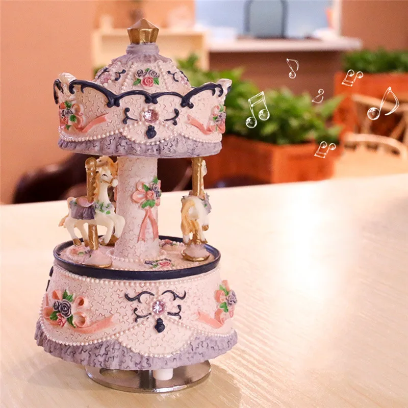 

Quality Carousel Music Box Creative Gift Gifts For Kids Musical Carousel Boxes Boxs Navidad Decorations For Home Ornaments