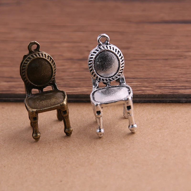 PULCHRITUDE 6pcs 13*15*32mm Antique Two Color Charms Bracelet Necklace Pendant New Fashion Alloy charm Chair P6462 PULCHRITUDE 6pcs 13*15*32mm Antique Two Color Charms Bracelet Necklace Pendant New Fashion Alloy charm Chair P6462