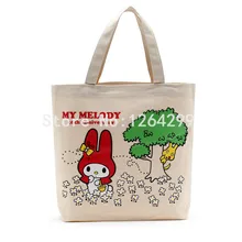 Новая мода My Melody Девушки Женщины Холст сумки Детская сумка для обеда для детей