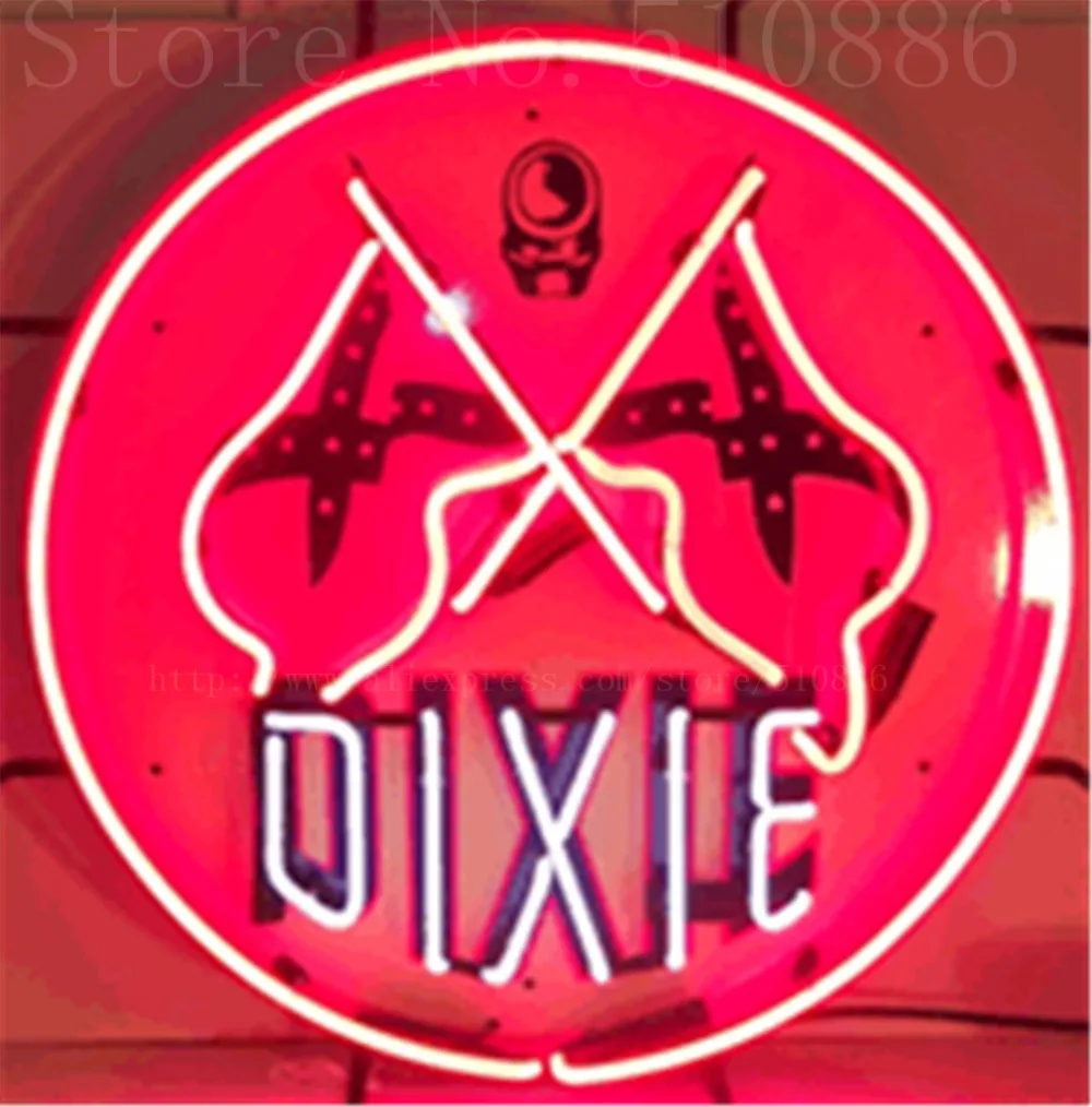  Dixie Gasoline Car Auto Real Glass Tube neon sign Handcrafted Automotive signs Shop Signage Signage