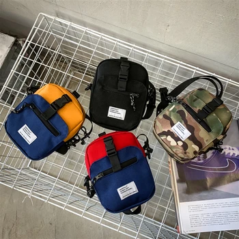 

Satchel men's Fashion Brand street messenger bag mini hip hop bag female disco mobile phone bag shoulder leisure bag backpack