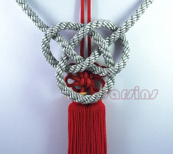 Один комплект JP соединительная планка производство авто SILVER KIN TSUNA ROPE & RED FUSA KIKU KNOTS
