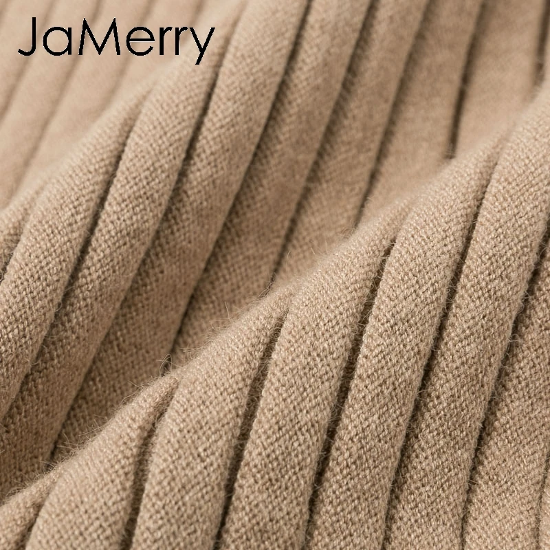 JaMerry, винтажная Сексуальная женская трикотажная юбка с разрезом по бокам, элегантная плиссированная Женская юбка миди, высокая талия, праздничная одежда, Нижняя юбка