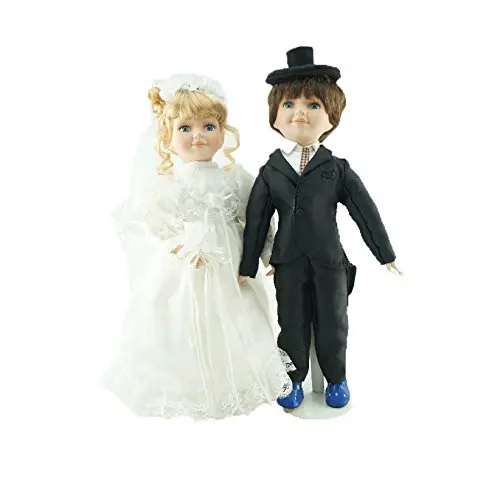 

Cosette For Two Dolls Girl&Boy Lover Porcelain Dolls Home Ornaments 16 Inches (40CM height)