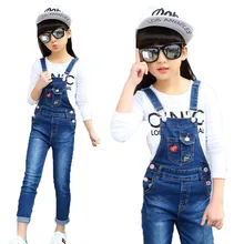 Новая детская одежда, джинсовые комбинезоны на возраст 5, 8, 11, 13 лет весенний джинсовый комбинезон с карманами для девочек модные детские джинсы комбинезон для маленьких девочек