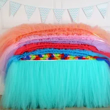 Тюлевая оборка для стола* 80 см Свадебная пачка 100 настольная юбка день рождения скатерть покрытие стола вечерние украшения для вечеринок