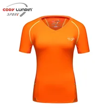 Codylundin Бег футболка Tight Короткий рукав женские Йога Спорт Тренажерный зал Фитнес упражнения