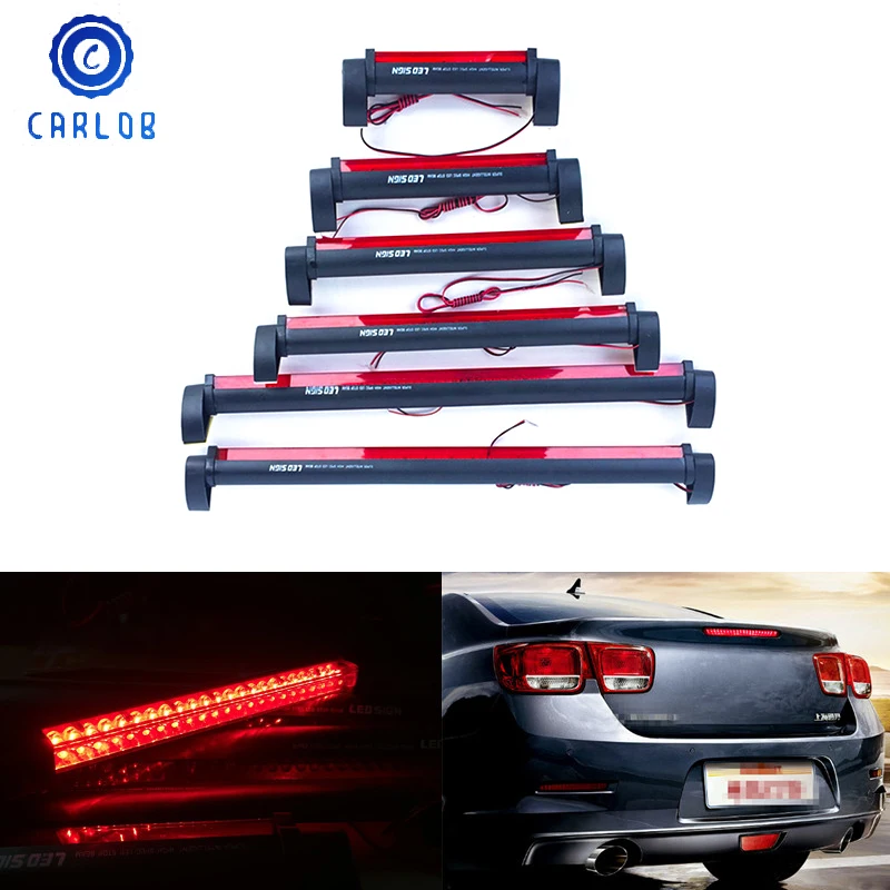 

CARLOB Car Styling Third Brake Light 12V Red LED Bar External Light Source Fog Stop Truck Tailgate High Mount Rear Warning Lamp