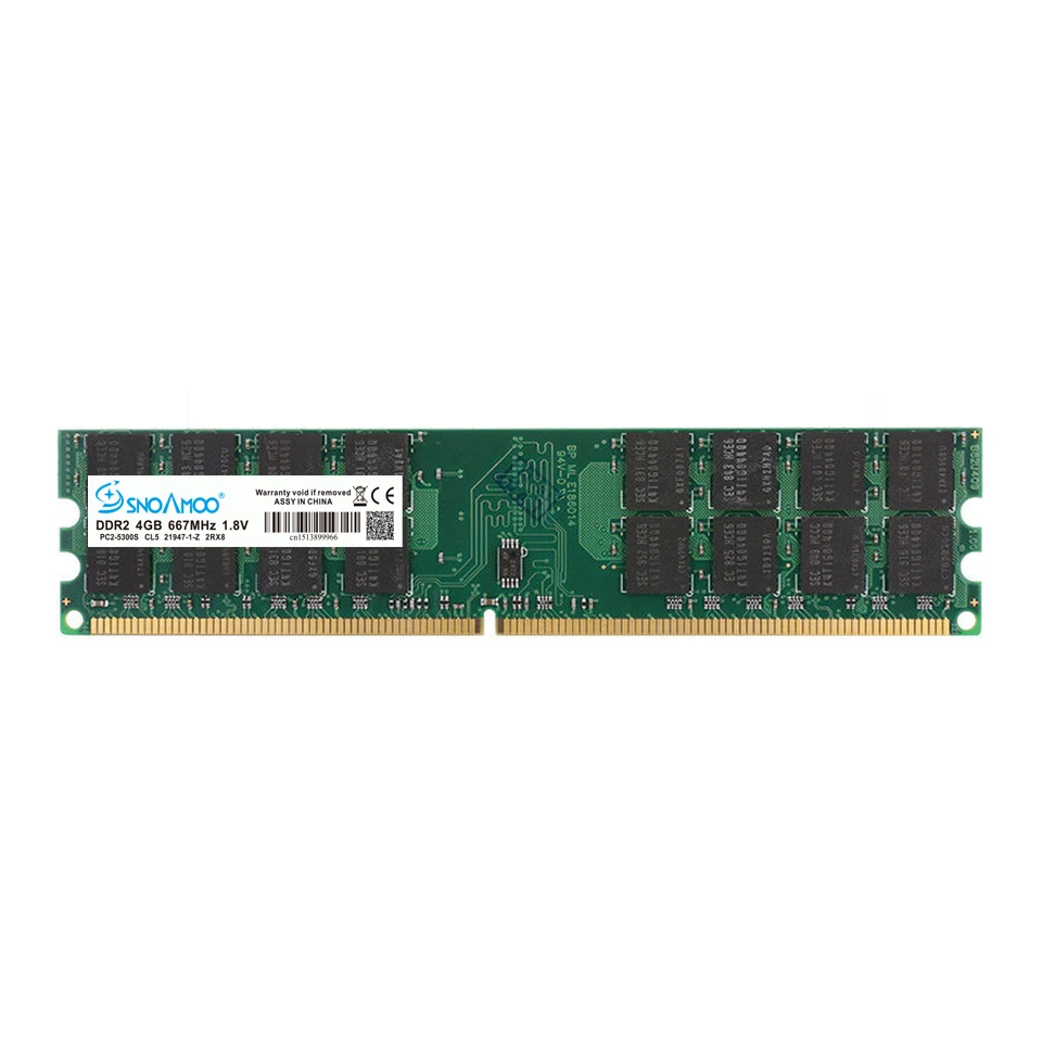 Оперативная память SNOAMOO DDR2 4 ГБ 800 МГц PC2-6400 Настольный ПК Память DIMM 240 контактов для системы AMD Совместимость высокого качества